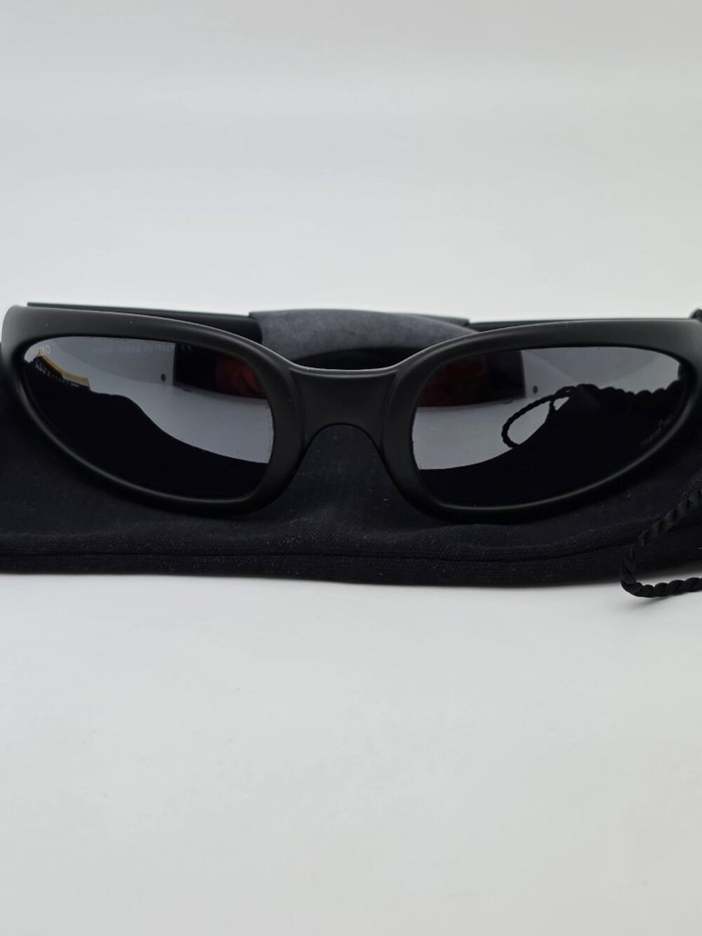 Birko B-Zone 28/A6 Matte Black Frame Silver Mirror Lens Sunglasses w/ Case Italy